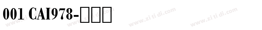 001 CAI978字体转换